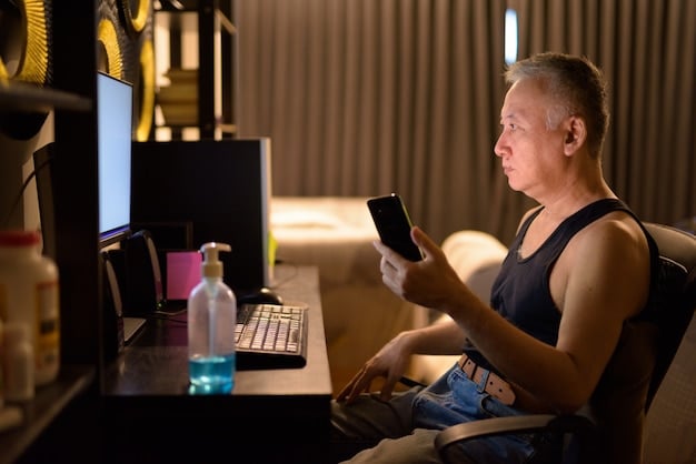 An esports player looking concerned while reviewing visa documents in their hotel room. The image conveys the emotional and logistical burden that visa restrictions place on athletes.