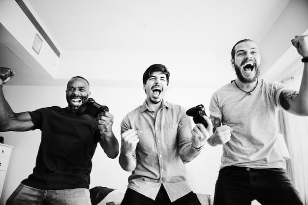 A split image. On one side, a group of indie game developers celebrating a successful crowdfunding campaign. On the other, the same group looking stressed while reviewing financial spreadsheets, with a symbolic empty piggy bank in the foreground.
