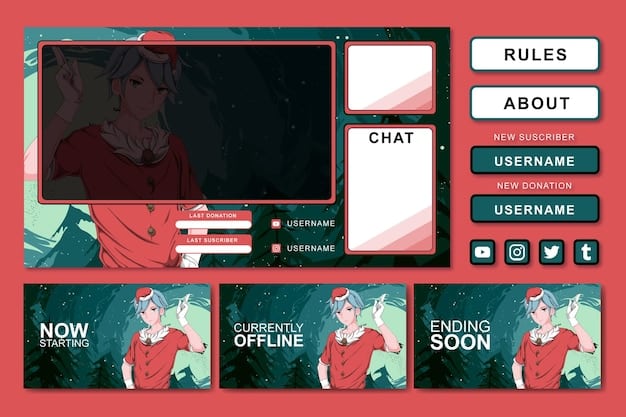 A split-screen image showing the interfaces of Twitch and YouTube Gaming. The Twitch side displays live streaming gameplay with chat, while the YouTube side shows a curated list of popular gaming videos. The image emphasizes the different strengths of each platform.