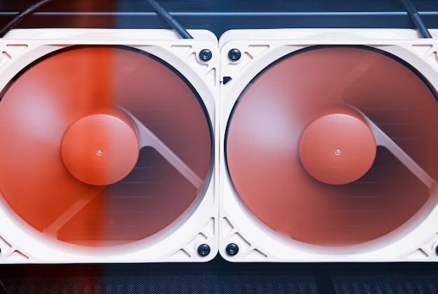Side-by-side comparison of a high-end air cooler with a large heatsink and fan next to a closed-loop liquid cooler with a radiator and fans.