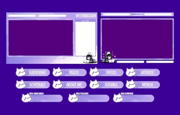 A comparison chart showing Twitch and YouTube Gaming interface, contrasting their layouts, features, and typical content focus.