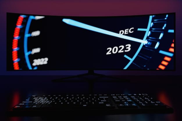 A close-up shot of a gaming monitor displaying a fast-moving scene from a racing game, highlighting the clarity and lack of motion blur due to the monitor's high refresh rate and low response time.