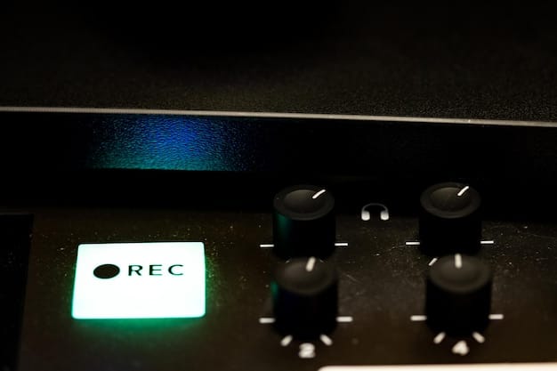 A high-resolution image depicting the rear panel of a modern sound card, highlighting its various audio input and output ports, including optical, coaxial, and 3.5mm jacks. The sound card is installed inside a gaming PC.