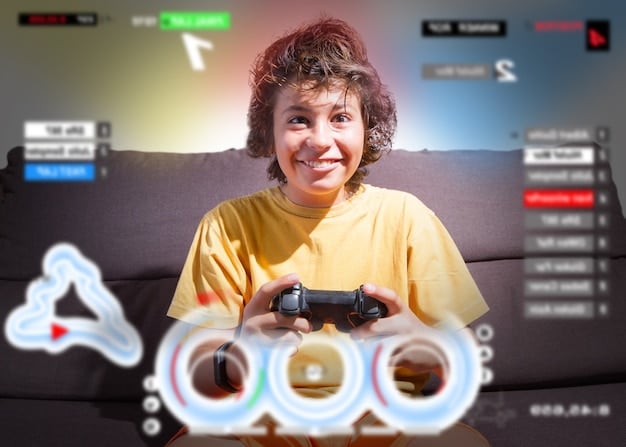 A split-screen image showing an online console gaming community interface on one side and a group of friends playing a console game together in a living room on the other, illustrating online and offline connections.