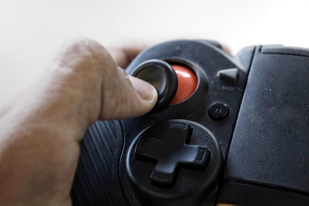 A close-up of a professional gamer's hands adjusting the settings on a custom console controller during a break in a tournament match. The focus is on the controller and the gamer's focused expression.