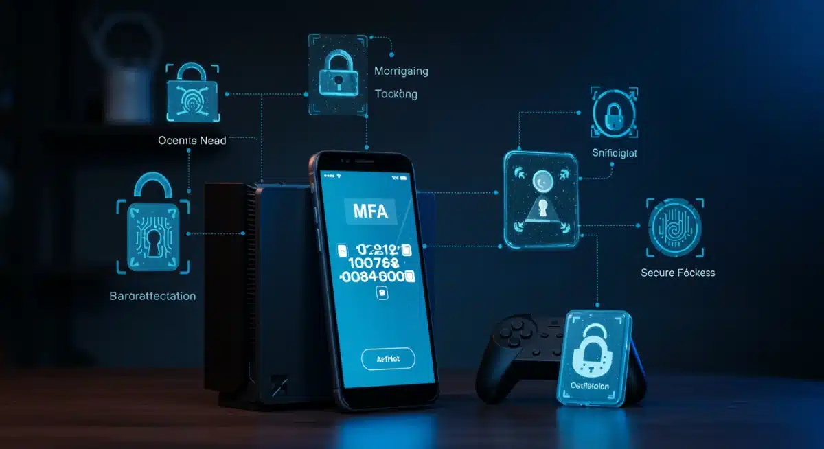 Multi-factor authentication on a smartphone for console account security