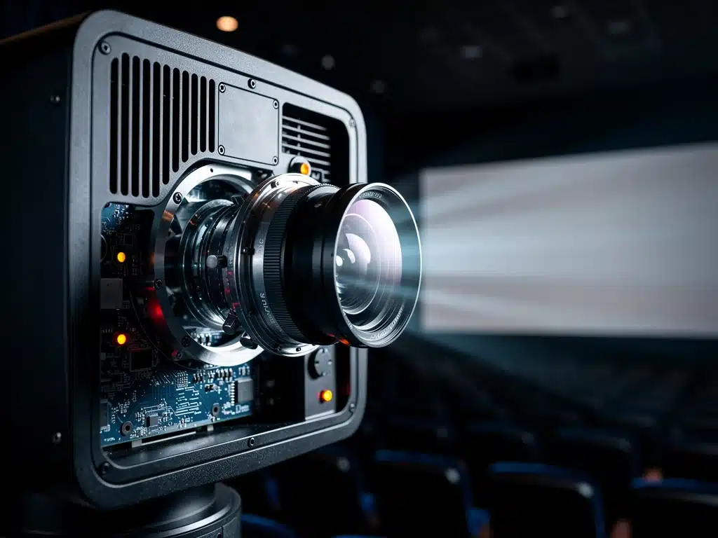 Advanced cinematic projector technology for premium format screens.