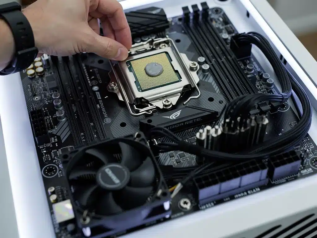 Installing a powerful CPU into a motherboard for a gaming PC build