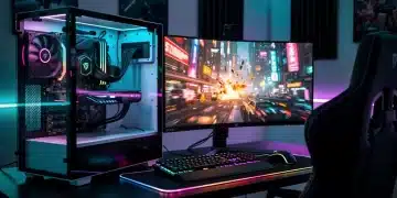High-Performance PC Gaming Rig setup with RGB lighting and modern peripherals